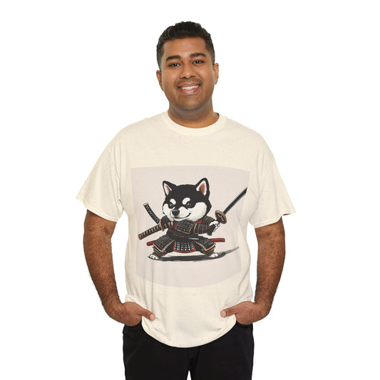 Samurai Dog Graphic Tee, Pet Lover Gift, Unisex T-Shirt, Unique Dog Lover Apparel, Fun Casual Wear, Perfect for Birthdays