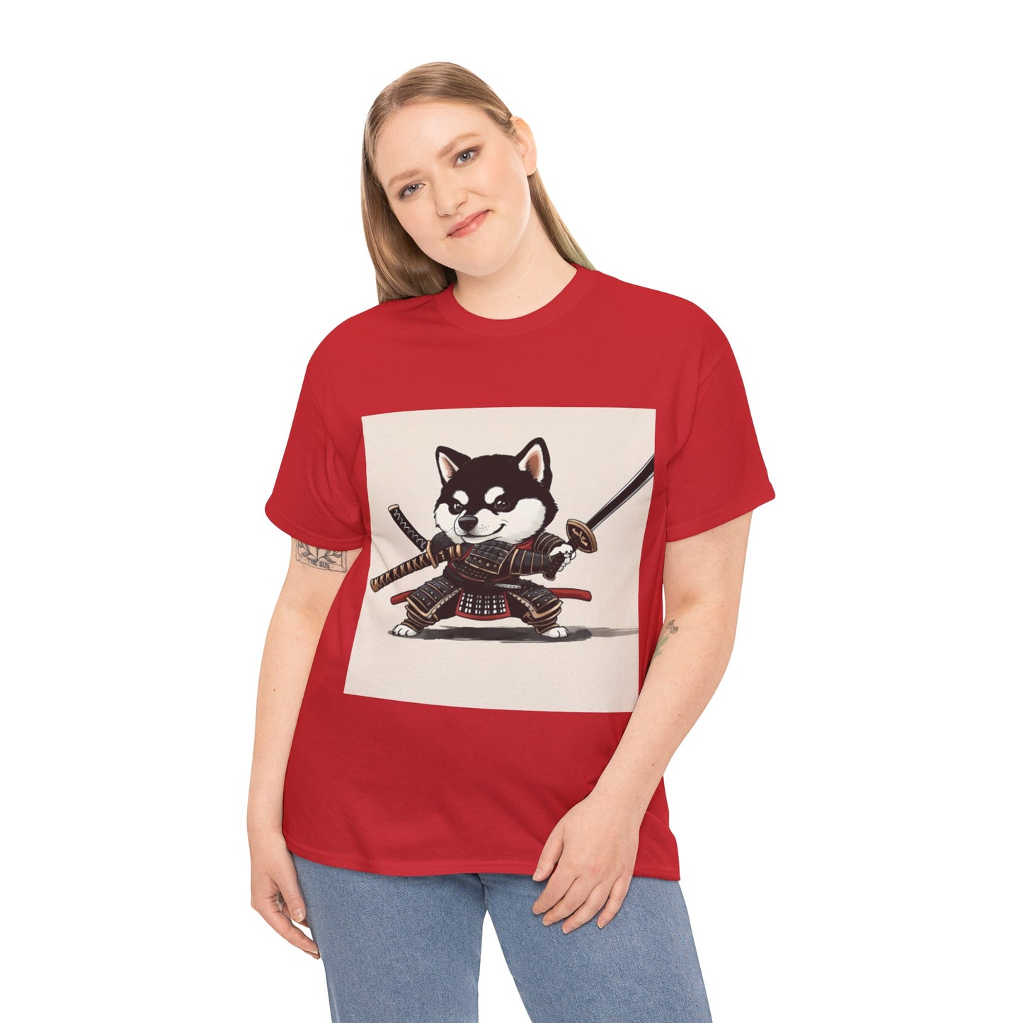 Samurai Dog Graphic Tee, Pet Lover Gift, Unisex T-Shirt, Unique Dog Lover Apparel, Fun Casual Wear, Perfect for Birthdays