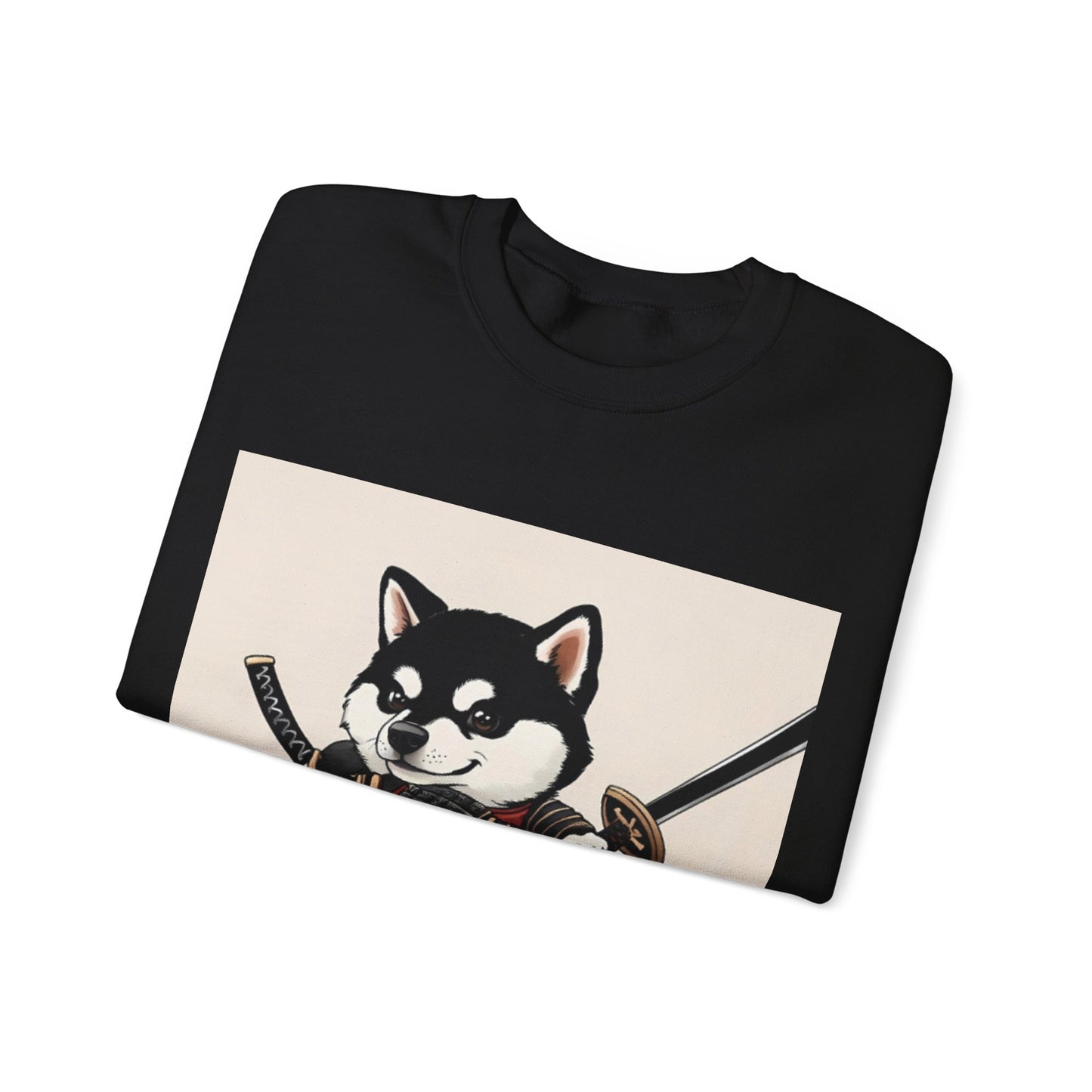 Samurai Dog Sweatshirt - Playful, Warm, Unisex Crewneck for Pet Lovers, Gifts for Birthdays, Cozy Gift for Dog Lovers, Fun Anime Style