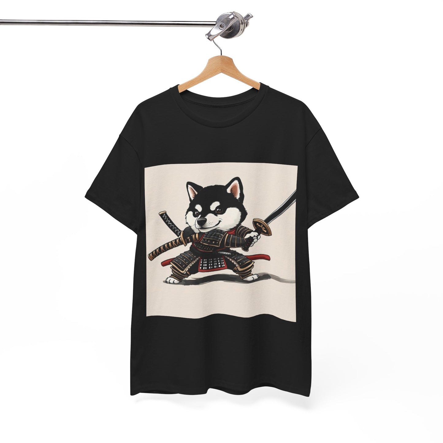 Samurai Dog Graphic Tee, Pet Lover Gift, Unisex T-Shirt, Unique Dog Lover Apparel, Fun Casual Wear, Perfect for Birthdays