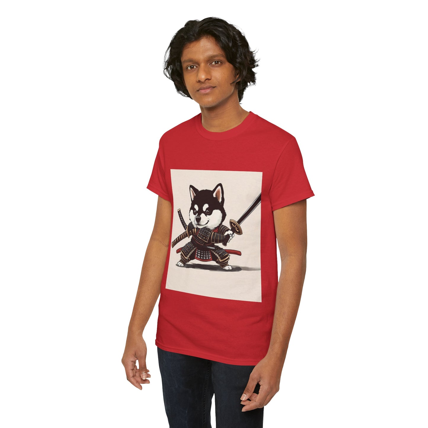 Samurai Dog Graphic Tee, Pet Lover Gift, Unisex T-Shirt, Unique Dog Lover Apparel, Fun Casual Wear, Perfect for Birthdays