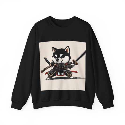 Samurai Dog Sweatshirt - Playful, Warm, Unisex Crewneck for Pet Lovers, Gifts for Birthdays, Cozy Gift for Dog Lovers, Fun Anime Style