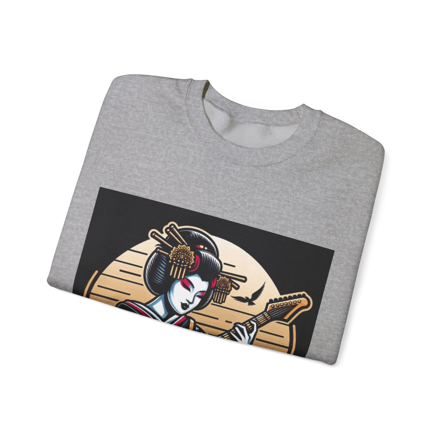 Guitar Playing Geisha Hooded Sweatshirt | Samurai Sweatshirt
