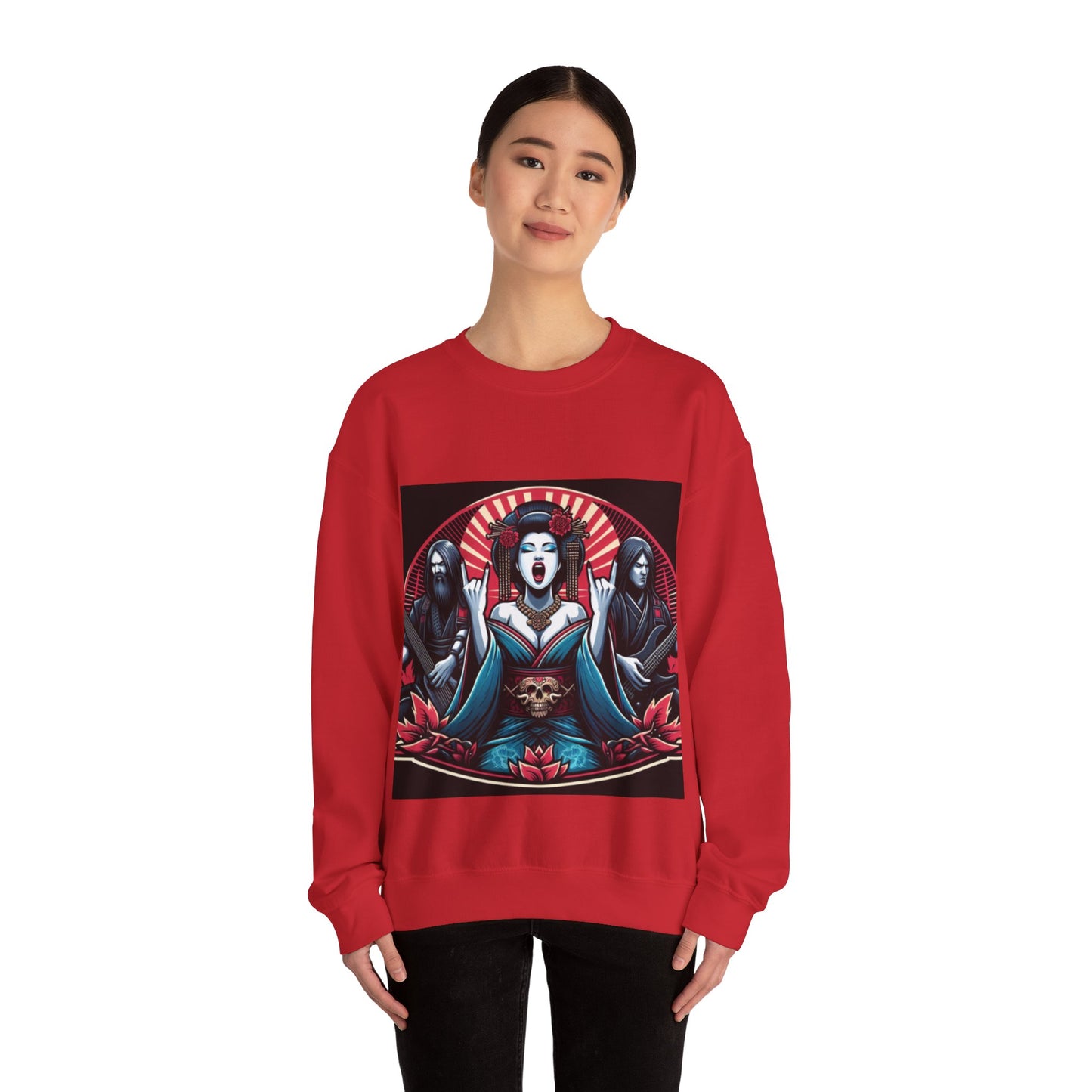 Gothic-Inspired Crewneck Sweatshirt | Japanese Hooded Sweatshirt