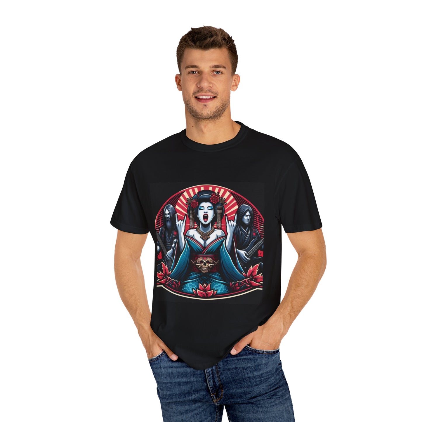 Edgy Art Unisex Garment-Dyed T-Shirt | Alternative Fashion Graphic Tee | Gothic Style T-Shirt | Unique Gift for Occasions