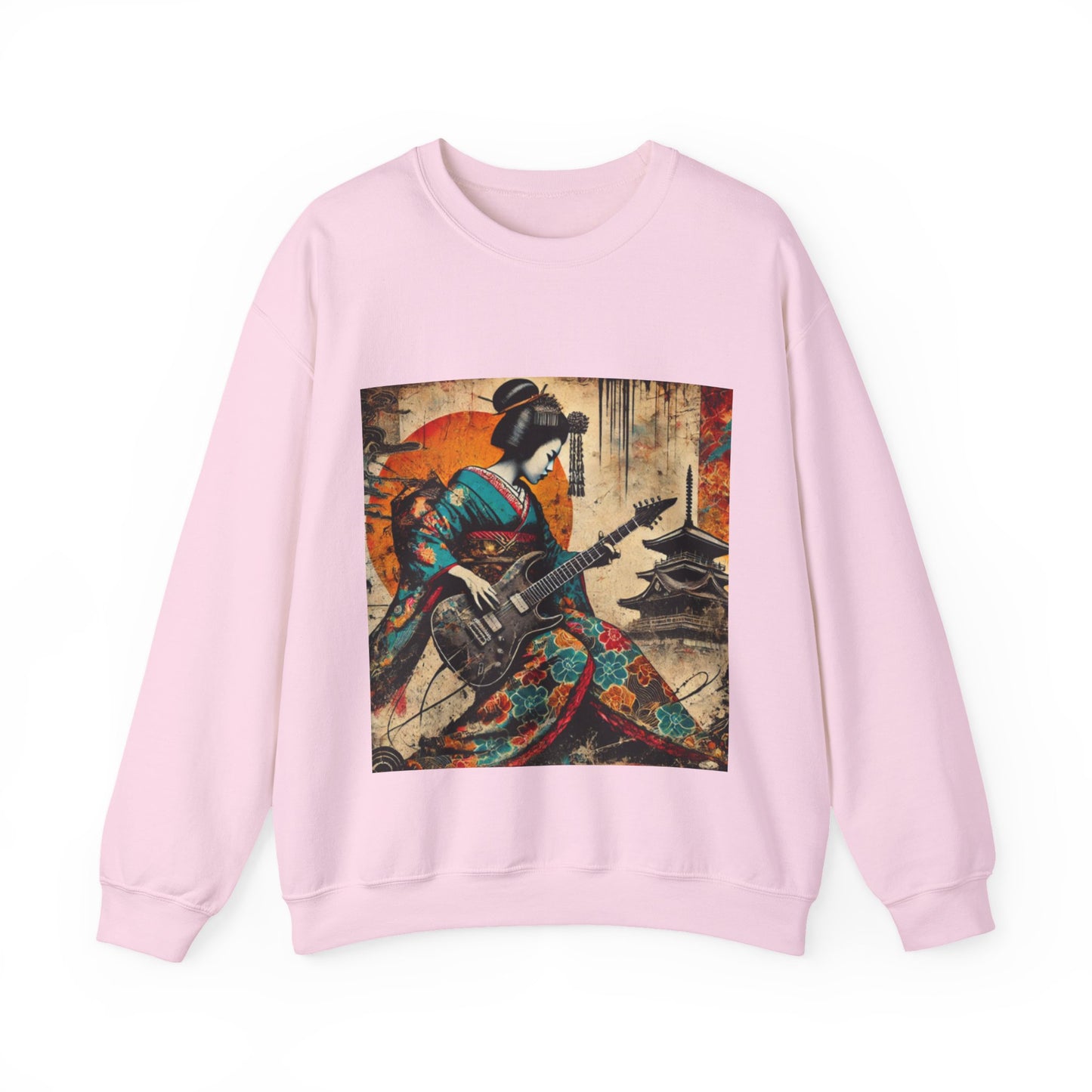 Japanese Guitarist Crewneck Sweatshirt | Artistic Sweatshirt