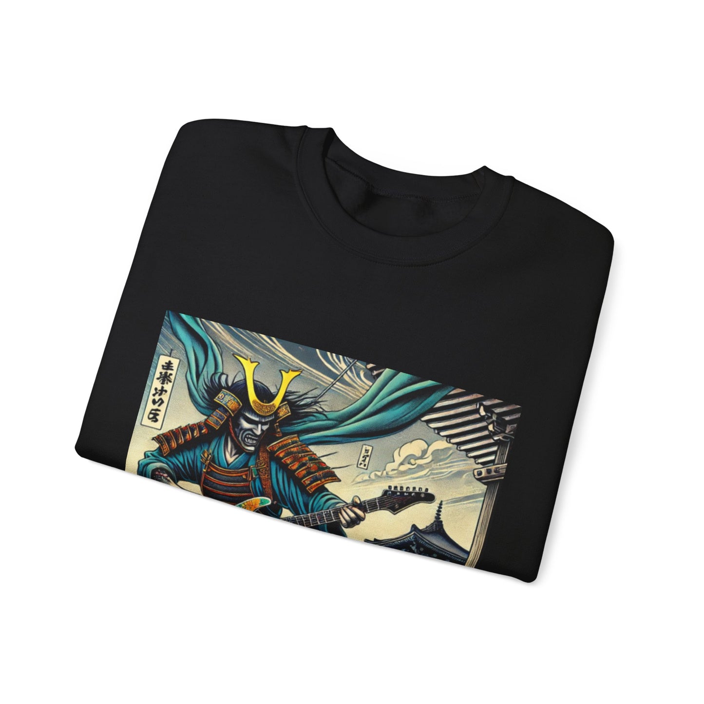 Samurai Guitarist Crewneck Sweatshirt | Music Sweatshirt