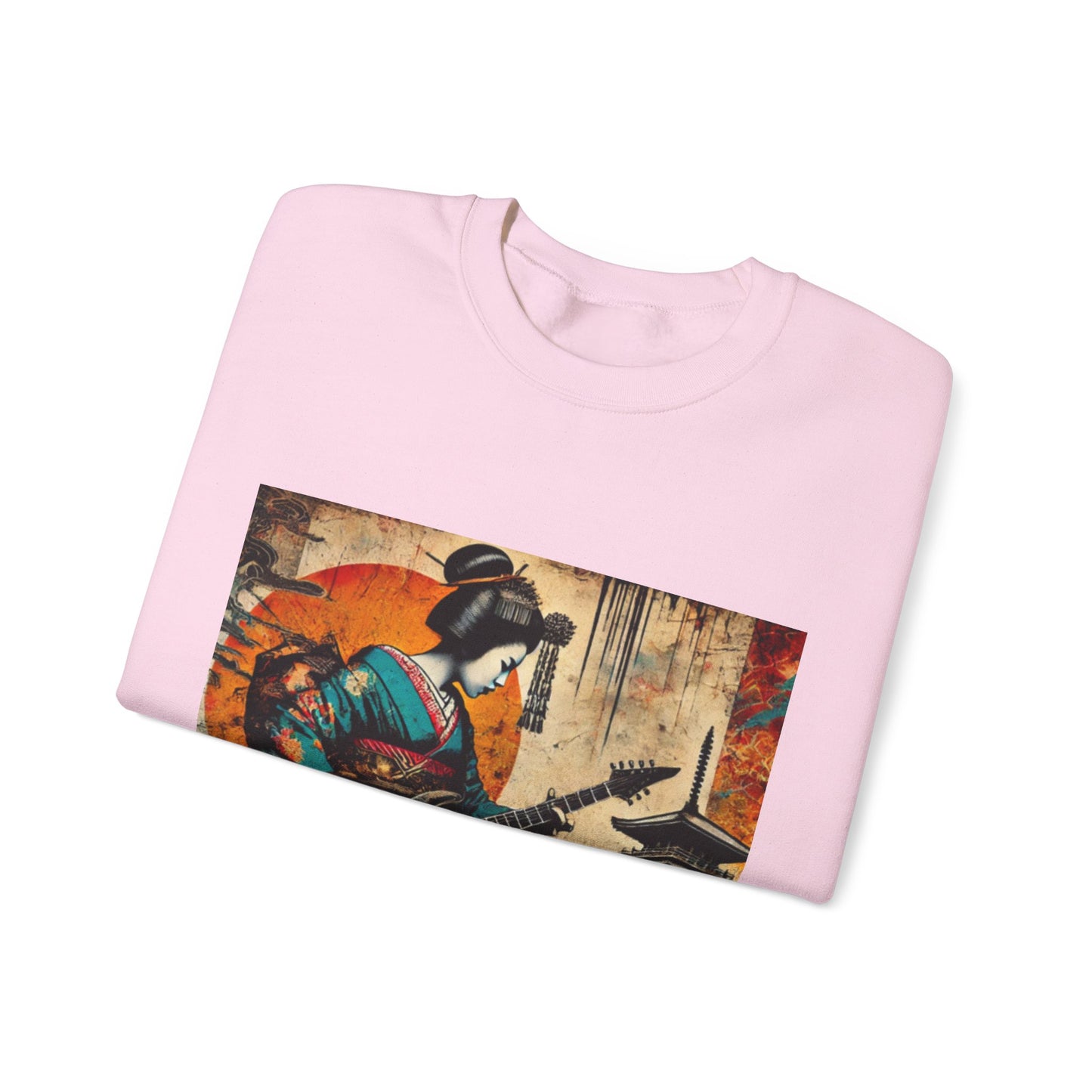 Japanese Guitarist Crewneck Sweatshirt | Artistic Sweatshirt