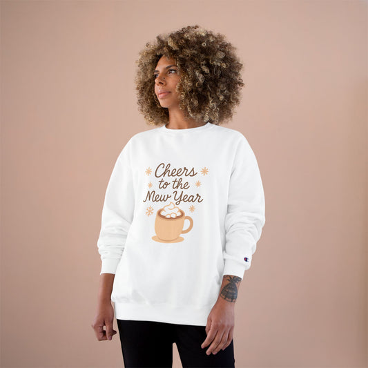 Cheers to the New Year Sweatshirt — Cozy Hot Cocoa New Year Crewneck
