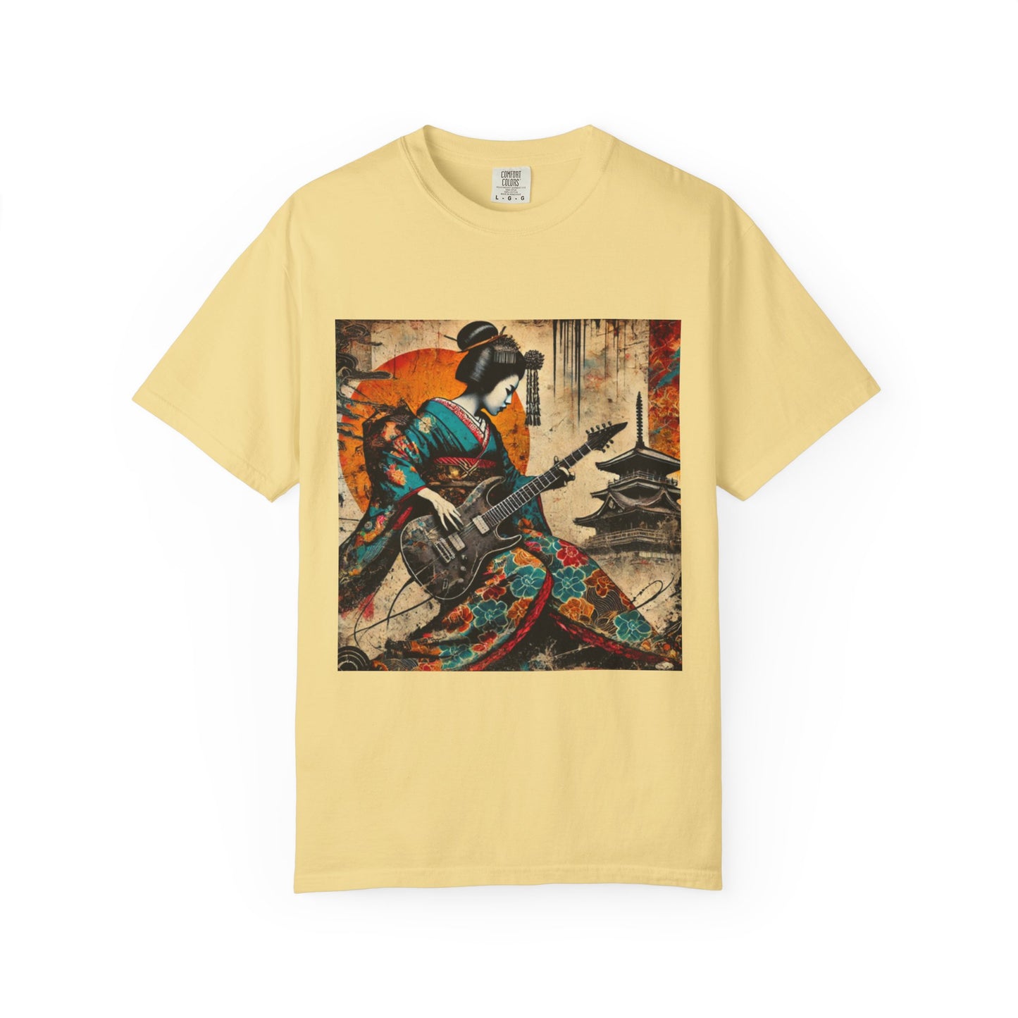 Vibrant Kimono Rocker Tee | Japanese Art Shirt | Fashionable T-shirt