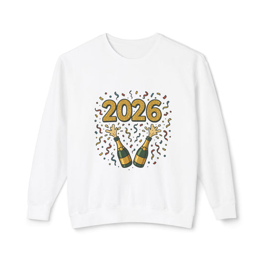 2026 New Year Celebration Sweatshirt — Champagne & Confetti Crewneck