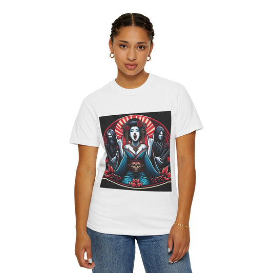 Edgy Art Unisex Garment-Dyed T-Shirt | Alternative Fashion Graphic Tee | Gothic Style T-Shirt | Unique Gift for Occasions