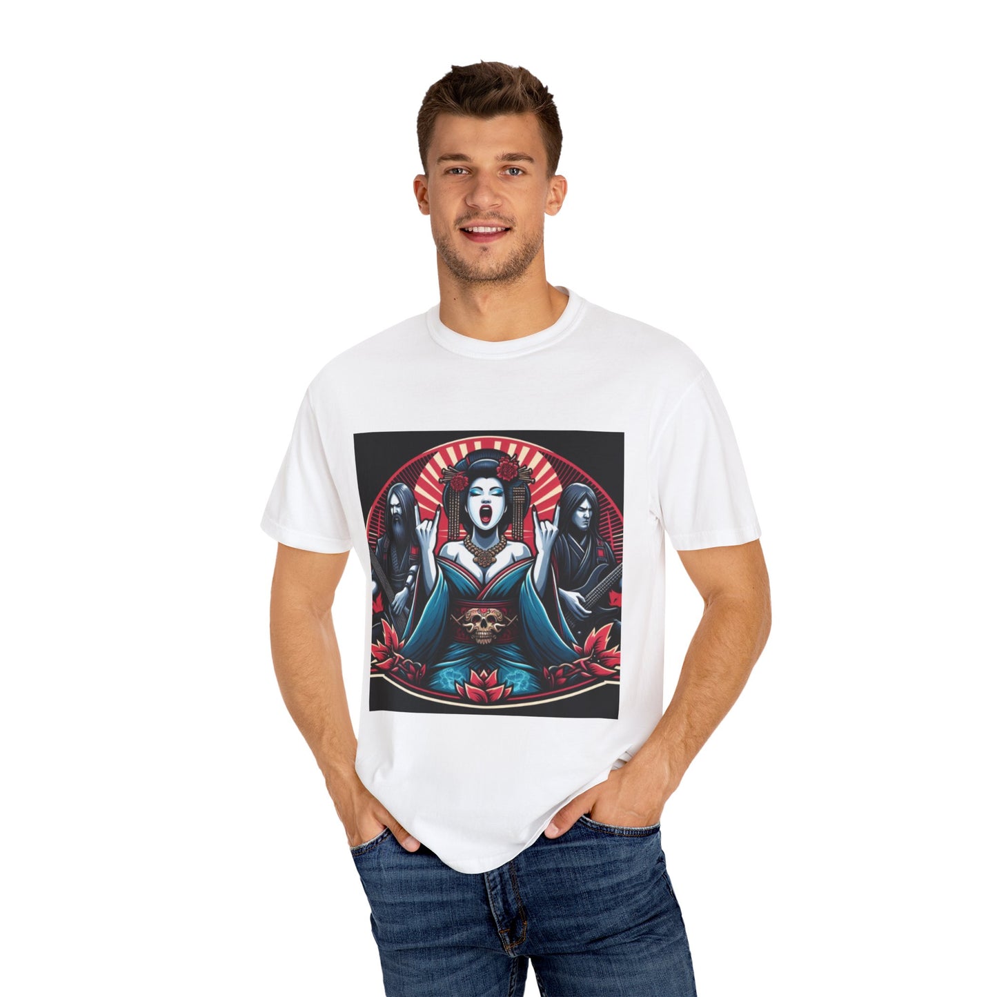 Edgy Art Unisex Garment-Dyed T-Shirt | Alternative Fashion Graphic Tee | Gothic Style T-Shirt | Unique Gift for Occasions