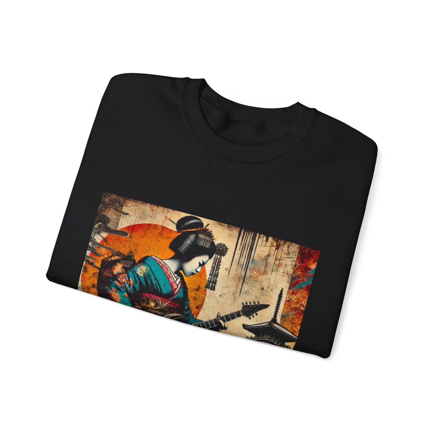 Japanese Guitarist Crewneck Sweatshirt | Artistic Sweatshirt