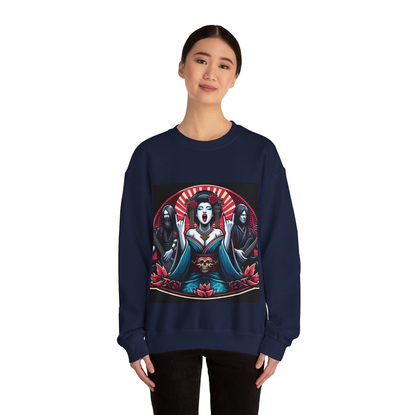 Gothic-Inspired Crewneck Sweatshirt | Japanese Hooded Sweatshirt