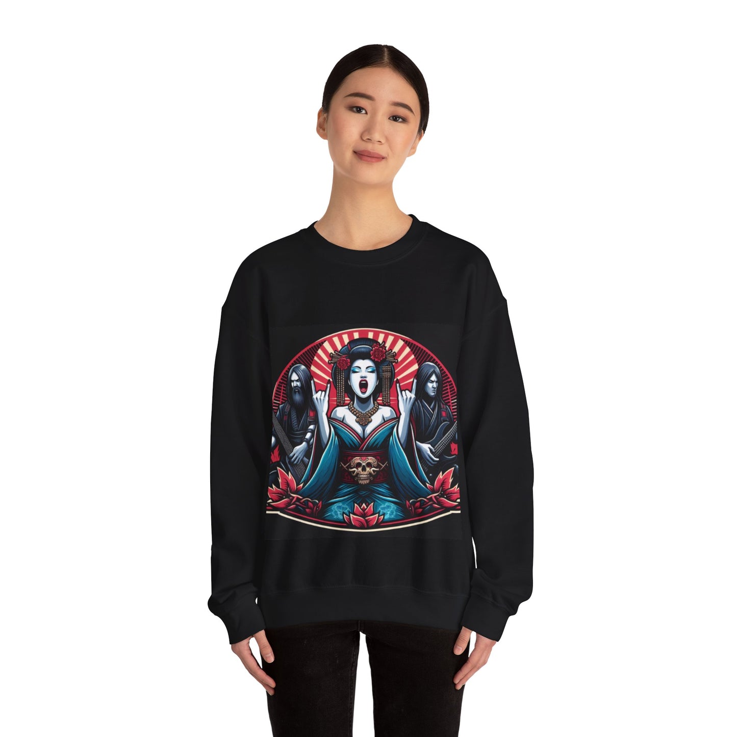 Gothic-Inspired Crewneck Sweatshirt | Japanese Hooded Sweatshirt