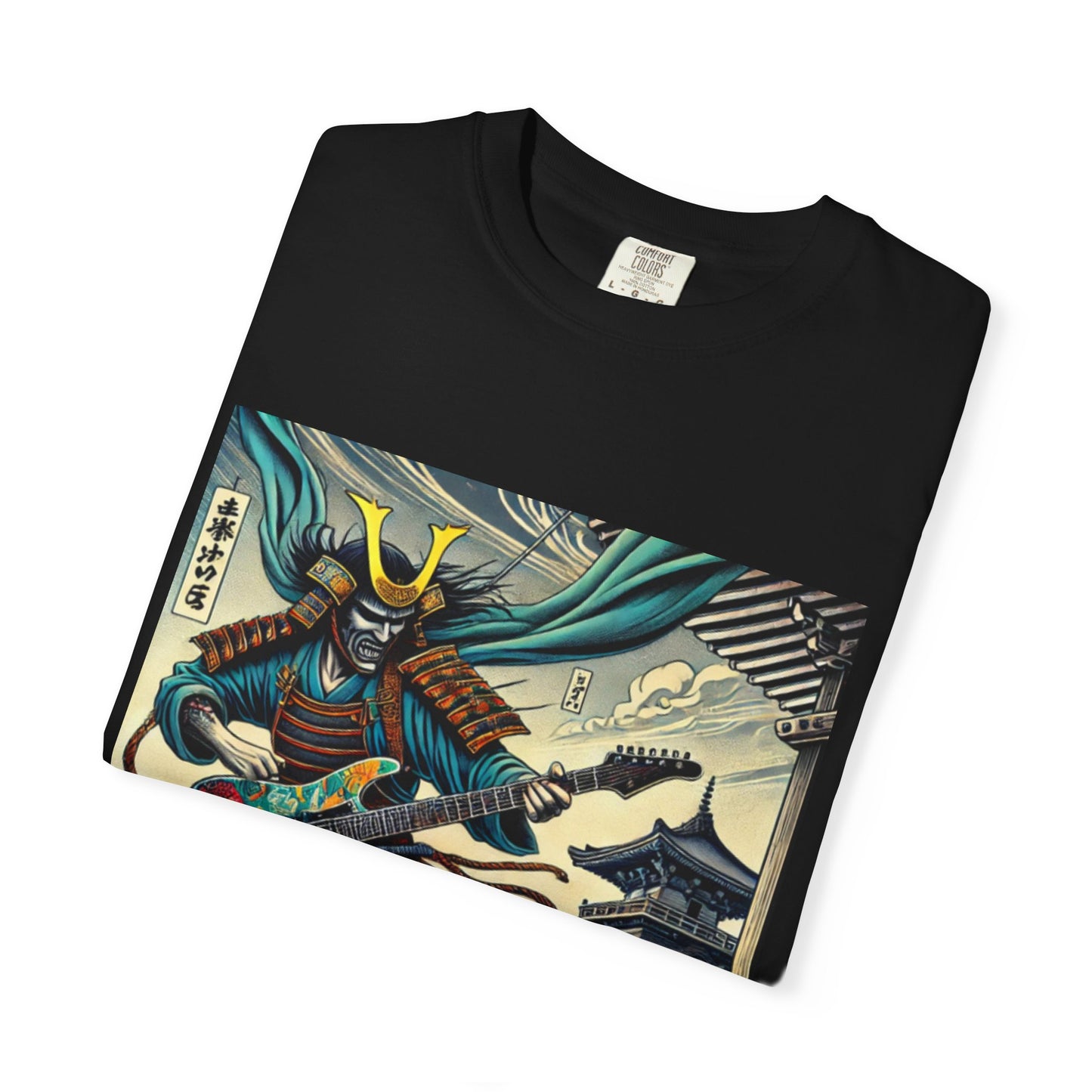 Vintage Samurai Guitarist T-Shirt | Fashionable T-shirt | Musical T-Shirt