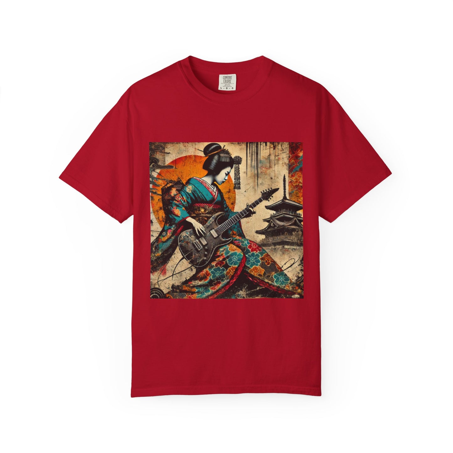 Vibrant Kimono Rocker Tee | Japanese Art Shirt | Fashionable T-shirt