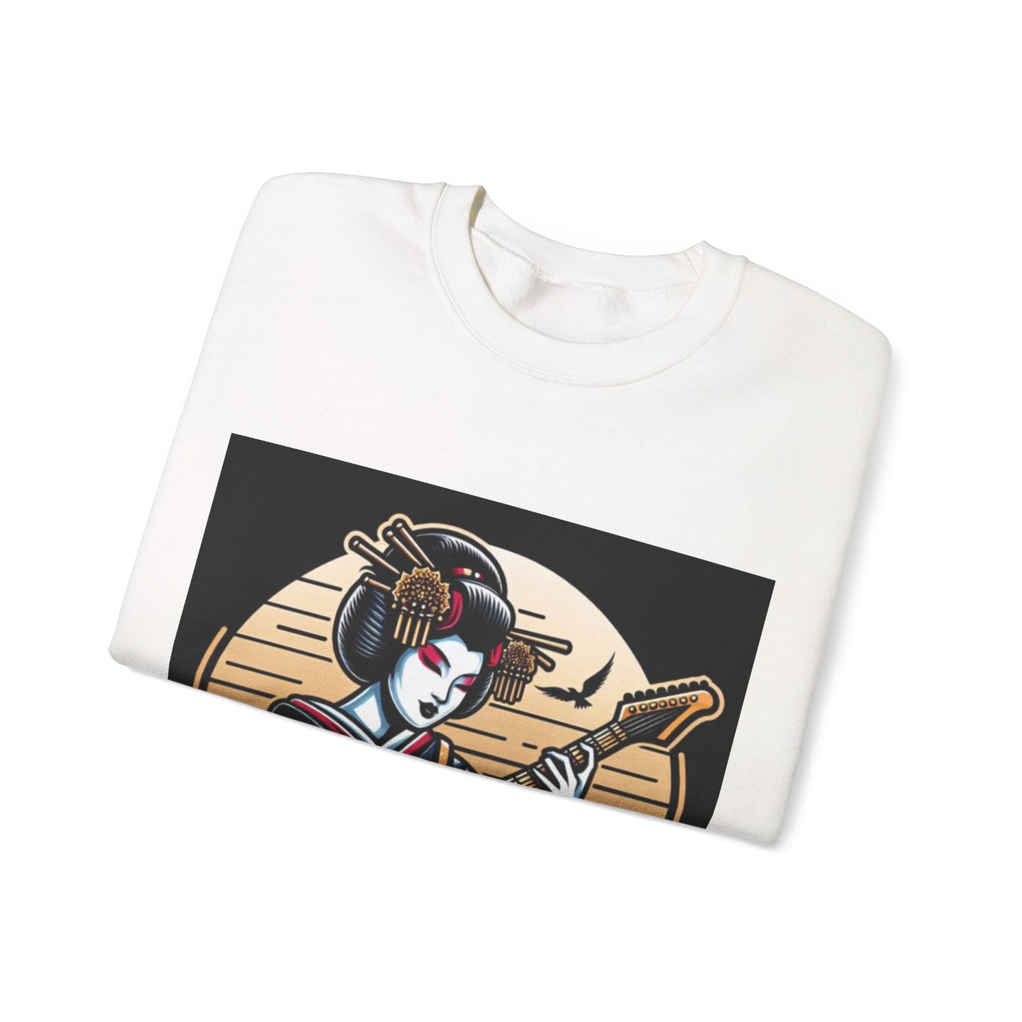 Guitar Playing Geisha Hooded Sweatshirt | Samurai Sweatshirt
