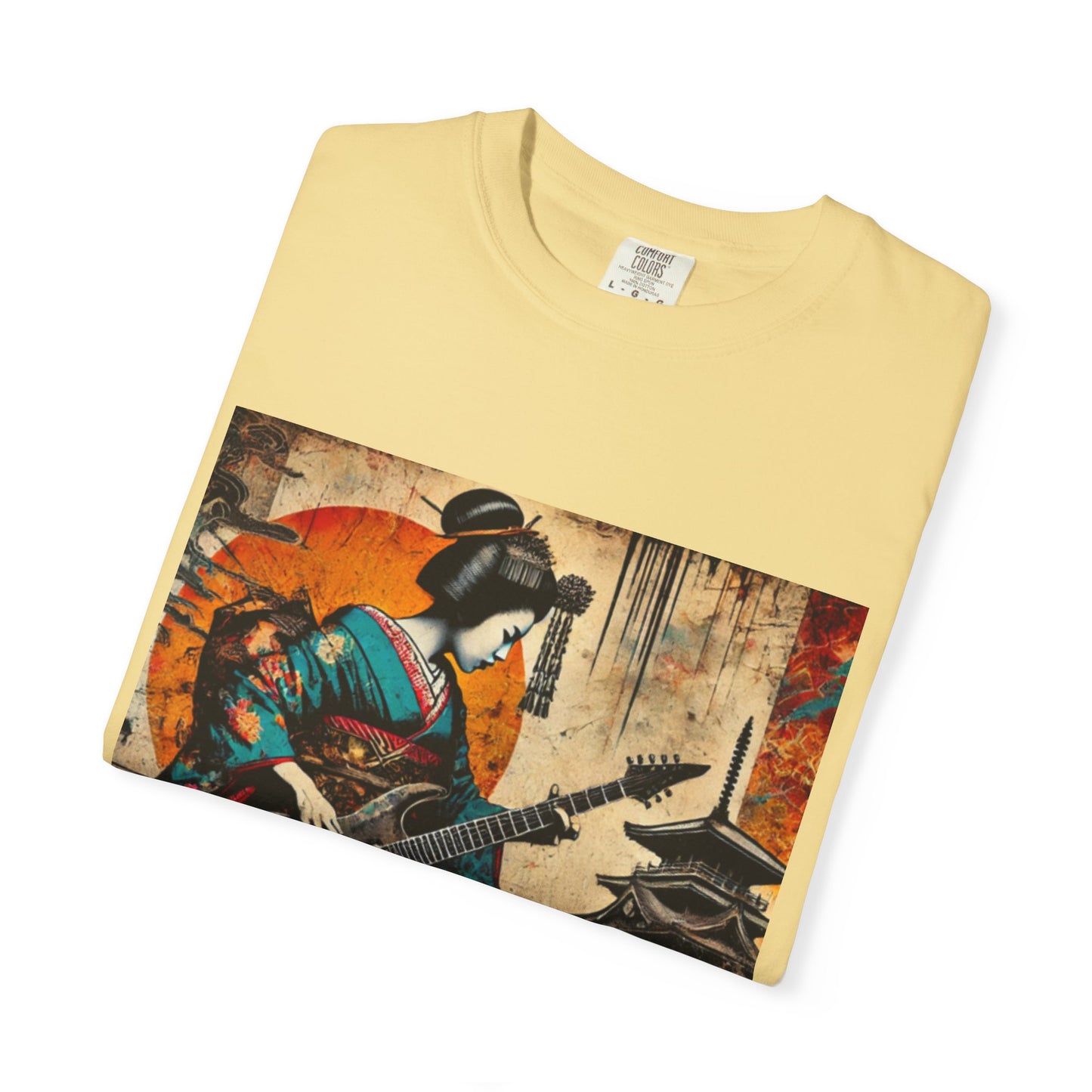 Vibrant Kimono Rocker Tee | Japanese Art Shirt | Fashionable T-shirt