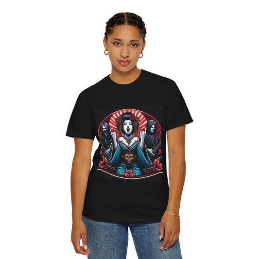 Edgy Art Unisex Garment-Dyed T-Shirt | Alternative Fashion Graphic Tee | Gothic Style T-Shirt | Unique Gift for Occasions