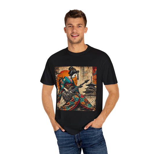 Vibrant Kimono Rocker Tee | Japanese Art Shirt | Fashionable T-shirt