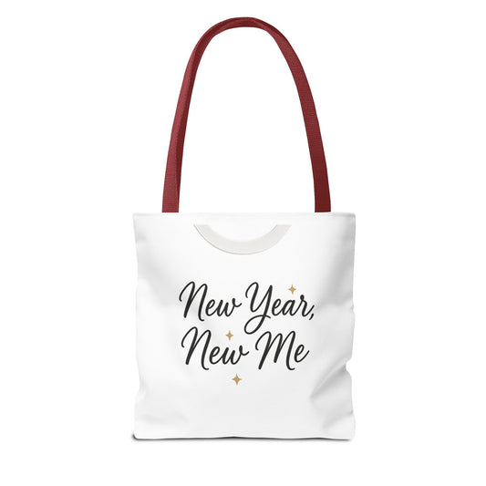 New Year, New Me Tote Bag – Inspirational Reusable Canvas Carryall for Resolutions & Gifts