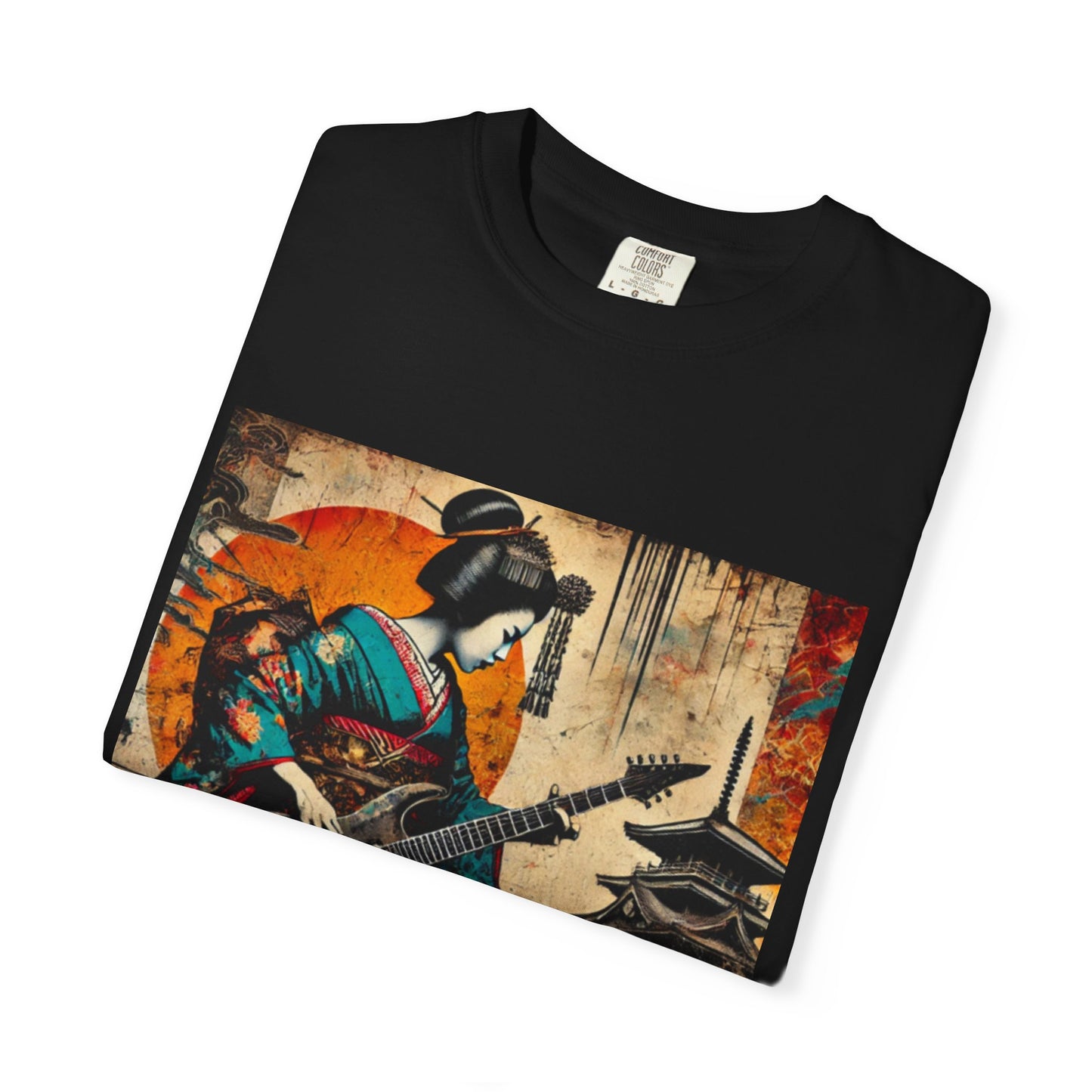 Vibrant Kimono Rocker Tee | Japanese Art Shirt | Fashionable T-shirt