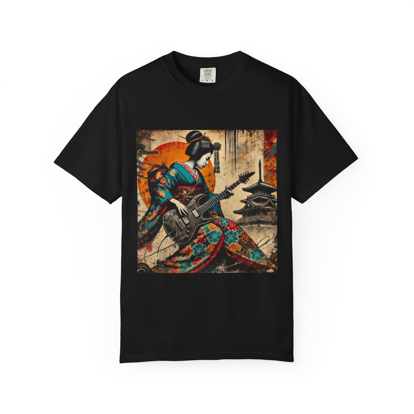 Vibrant Kimono Rocker Tee | Japanese Art Shirt | Fashionable T-shirt