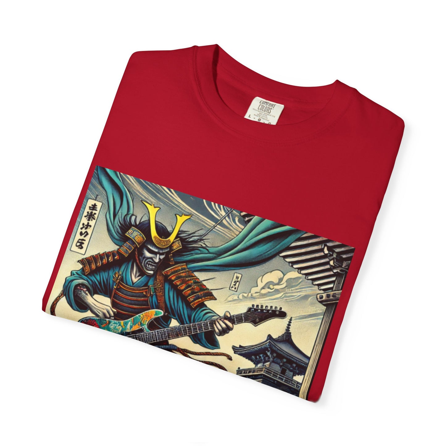 Vintage Samurai Guitarist T-Shirt | Fashionable T-shirt | Musical T-Shirt