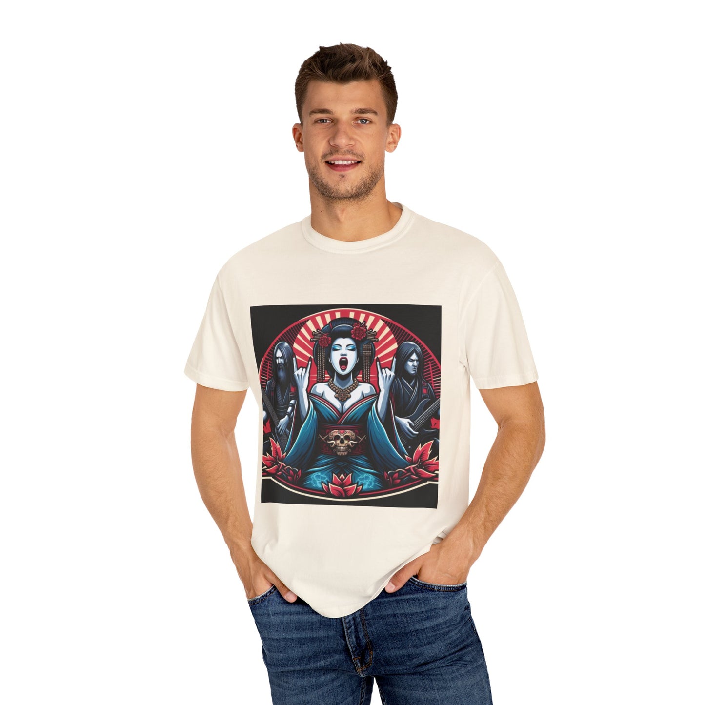Edgy Art Unisex Garment-Dyed T-Shirt | Alternative Fashion Graphic Tee | Gothic Style T-Shirt | Unique Gift for Occasions