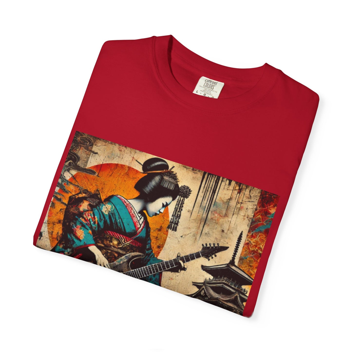 Vibrant Kimono Rocker Tee | Japanese Art Shirt | Fashionable T-shirt