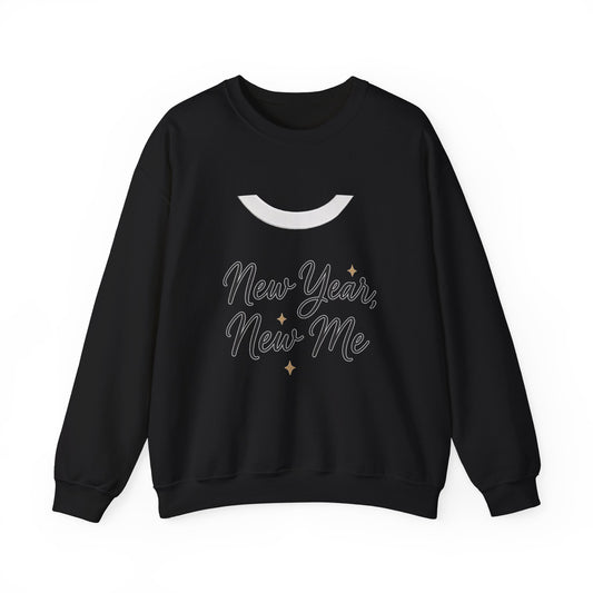 Crewneck Sweatshirt — "New Year, New Me" Motivational Holiday Pullover