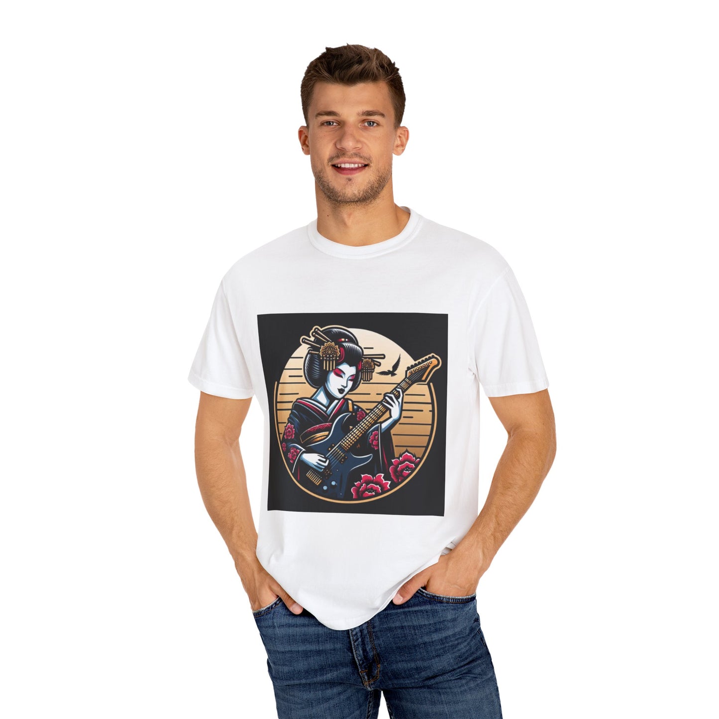 Fashionable Guitarist Geisha Unisex T-Shirt